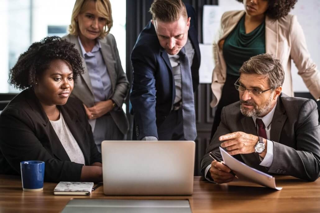 Team in a meeting